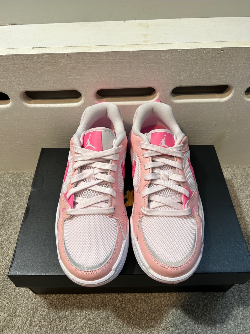 Jordan CMFT Era Pink Bloom big kids shoes in Pink and White